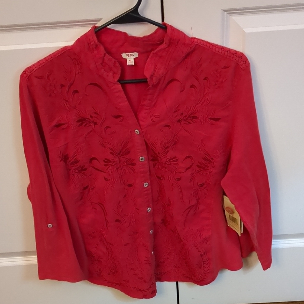 Reba Embroidered  Anesia Shirt